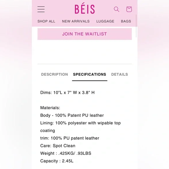 HP🎉BEIS x BARBIE The Cosmetic Case
IN BARBIE™ PINK - Picture 15 of 16